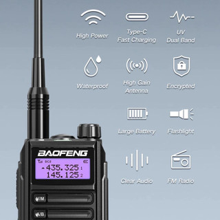Bộ Đàm baofeng UV-16 Pro IP68 Chống Nước Khoảng Cách 30-50km Băng Tần Kép Bảo Hành 24 Tháng