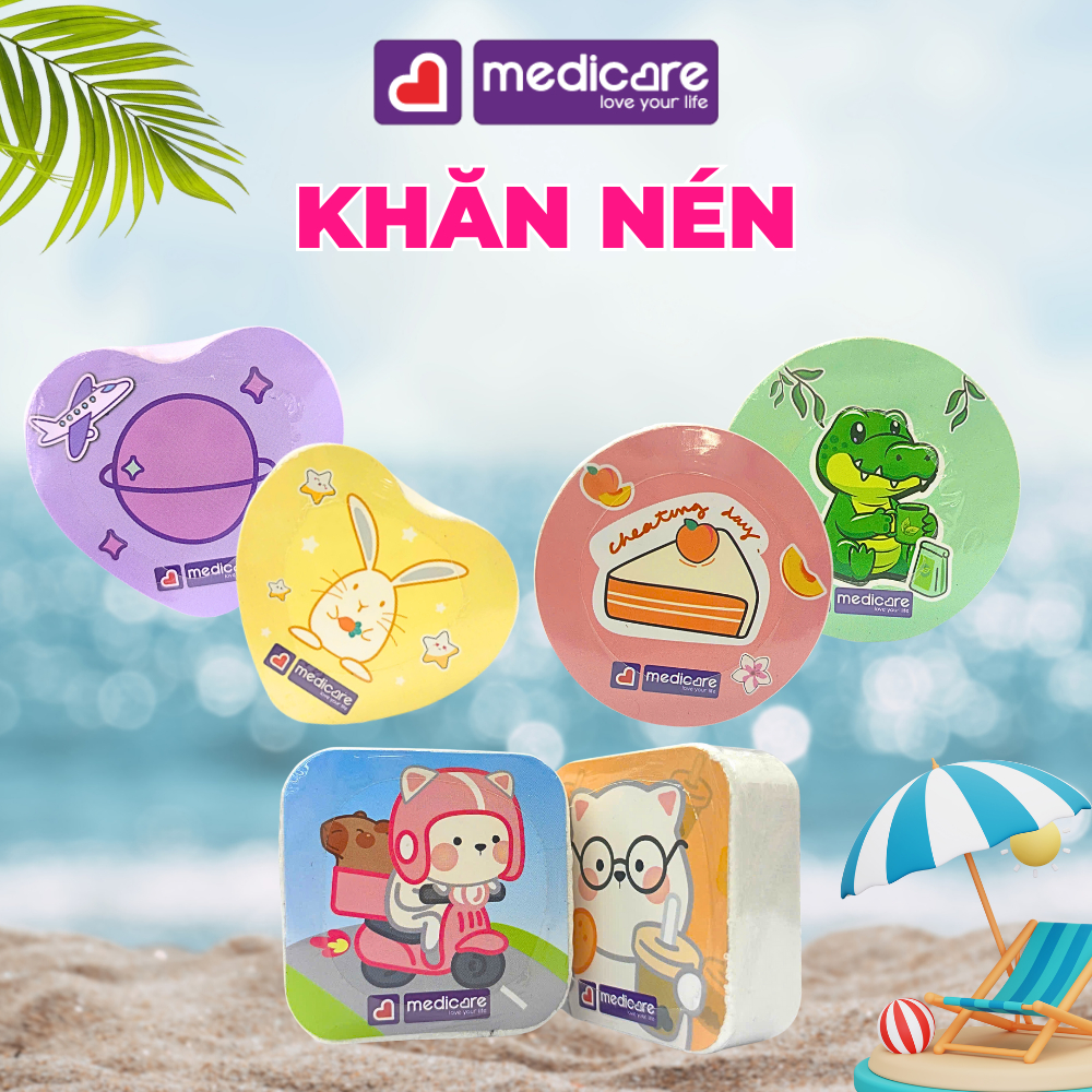 Khăn Nén MEDiCARE 35x35cm giao hình ngẫu nhiên (1 cái)