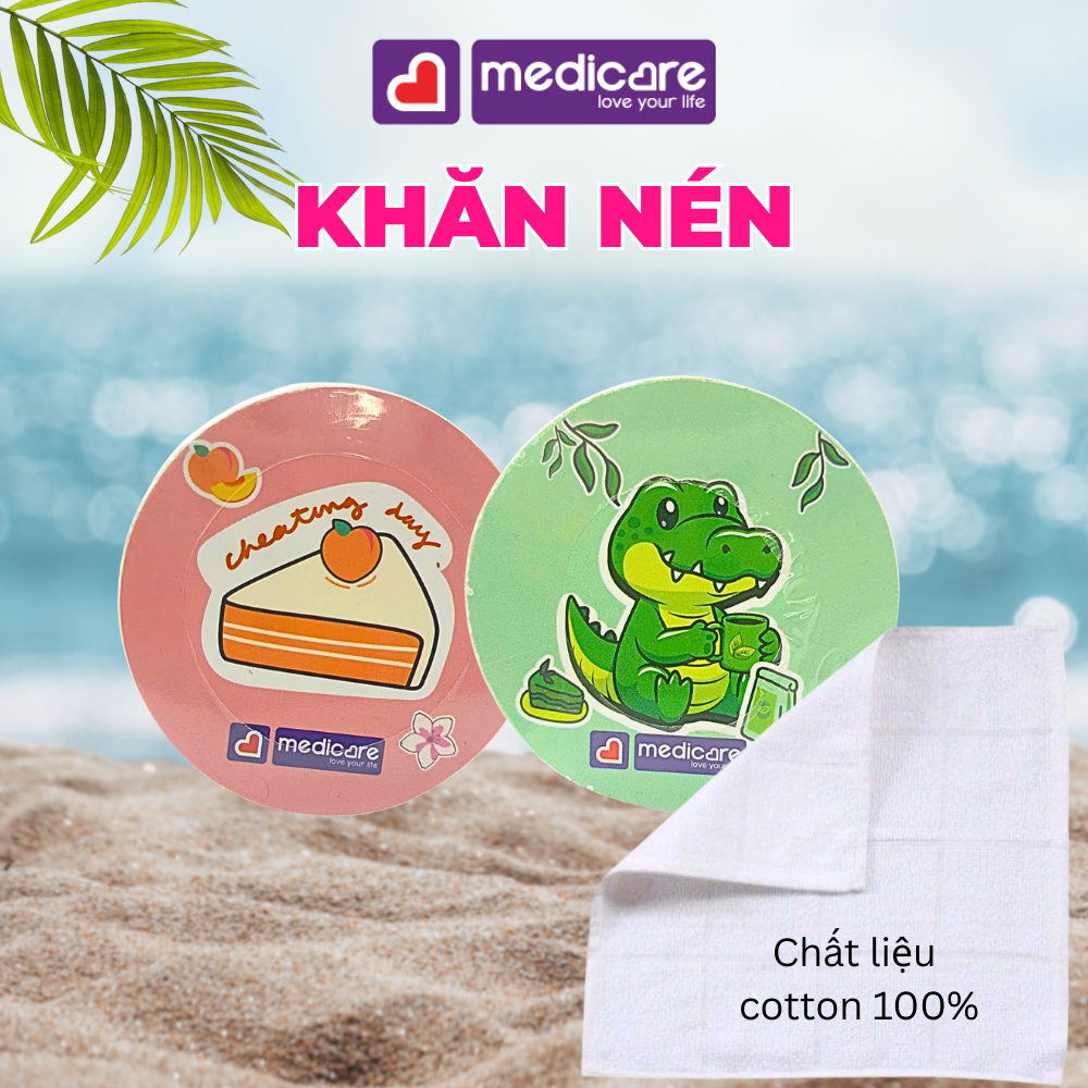 Khăn Nén MEDiCARE 35x35cm giao hình ngẫu nhiên (1 cái)