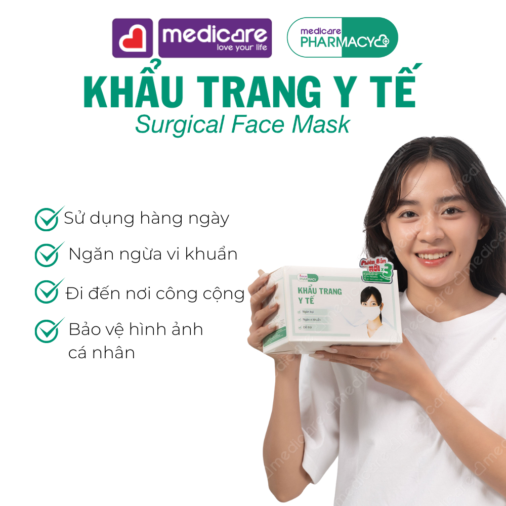 Khẩu trang MEDiCARE 4 lớp hộp 50 cái