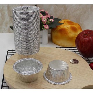 Combo 150 chén tặng 10 khay giấy bạc tròn size 11cm dung tích 225ml nướng bánh nướng trứng tiện lợi