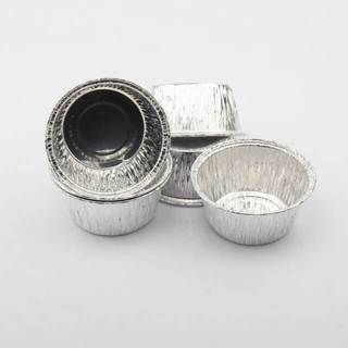 Combo 150 chén tặng 10 khay giấy bạc tròn size 11cm dung tích 225ml nướng bánh nướng trứng tiện lợi
