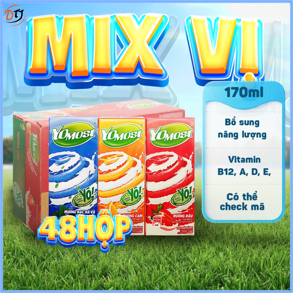Sữa Chua Yomost Dâu – Cam – Việt Quất 170ml | Shopee Việt Nam