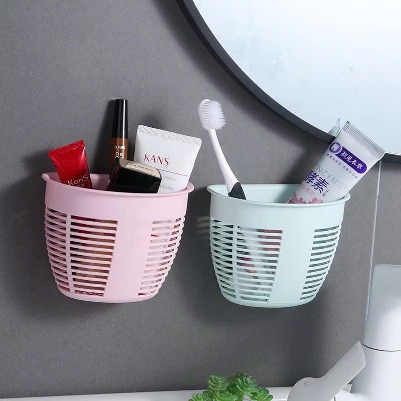 Giỏ Bán Nguyệt Dán Tường, Rổ Treo Tường Đựng Vật Dụng Tiện Lợi