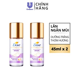Combo 2 Lăn Ngăn Mùi Dove Tinh Chất Serum Sáng Mịn 45ml/Tuýp