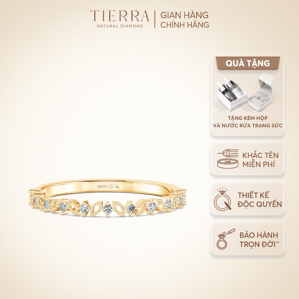 [CHAT TRƯỚC KHI ĐẶT] Nhẫn Thời Trang Nữ Tierra FNN1901 Vàng 14K/ 18K Thiết Kế Đơn Giản Sang Trọng Thanh Lịch