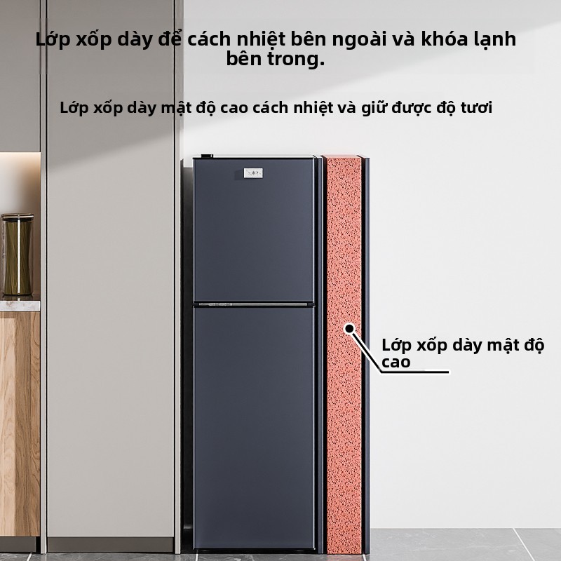 Cosanta Tủ lạnh mini  thương hiệu làm lạnh nhanh ngăn đá ngăn lạnh giữ đồ luôn tươi dáng nhỏ phù hợp cho học sinh