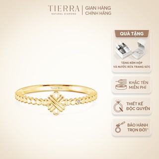 [CHAT TRƯỚC KHI ĐẶT] Nhẫn Thời Trang Tierra FNN5102 Vàng 10K/ 14K/ 18K Tấm CZ, Phụ Kiện Trang Sức Nữ