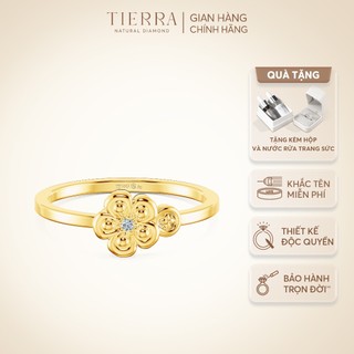 [CHAT TRƯỚC KHI ĐẶT] Nhẫn Thời Trang Nữ Tierra Xuân Đào FNN5101 Vàng 10k/14K/18K Thiết Kế Hoa Xuân Đào Dịu Dàng Nữ Tính