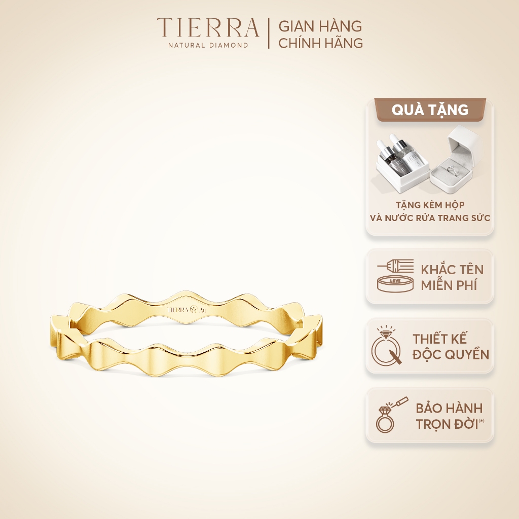 [CHAT TRƯỚC KHI ĐẶT] Nhẫn Thời Trang Tierra FNN1802 Vàng 14K 18K Kiểu Dáng Eternity Dành Cho Nữ, Phụ Kiện Trang Sức