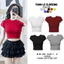 Áo Thun Croptop Trơn Basic Thun Bozip Mềm Mịn Co Dãn Cổ Tròn TUANLECLOTHING Dáng Ngắn Nhiều Màu