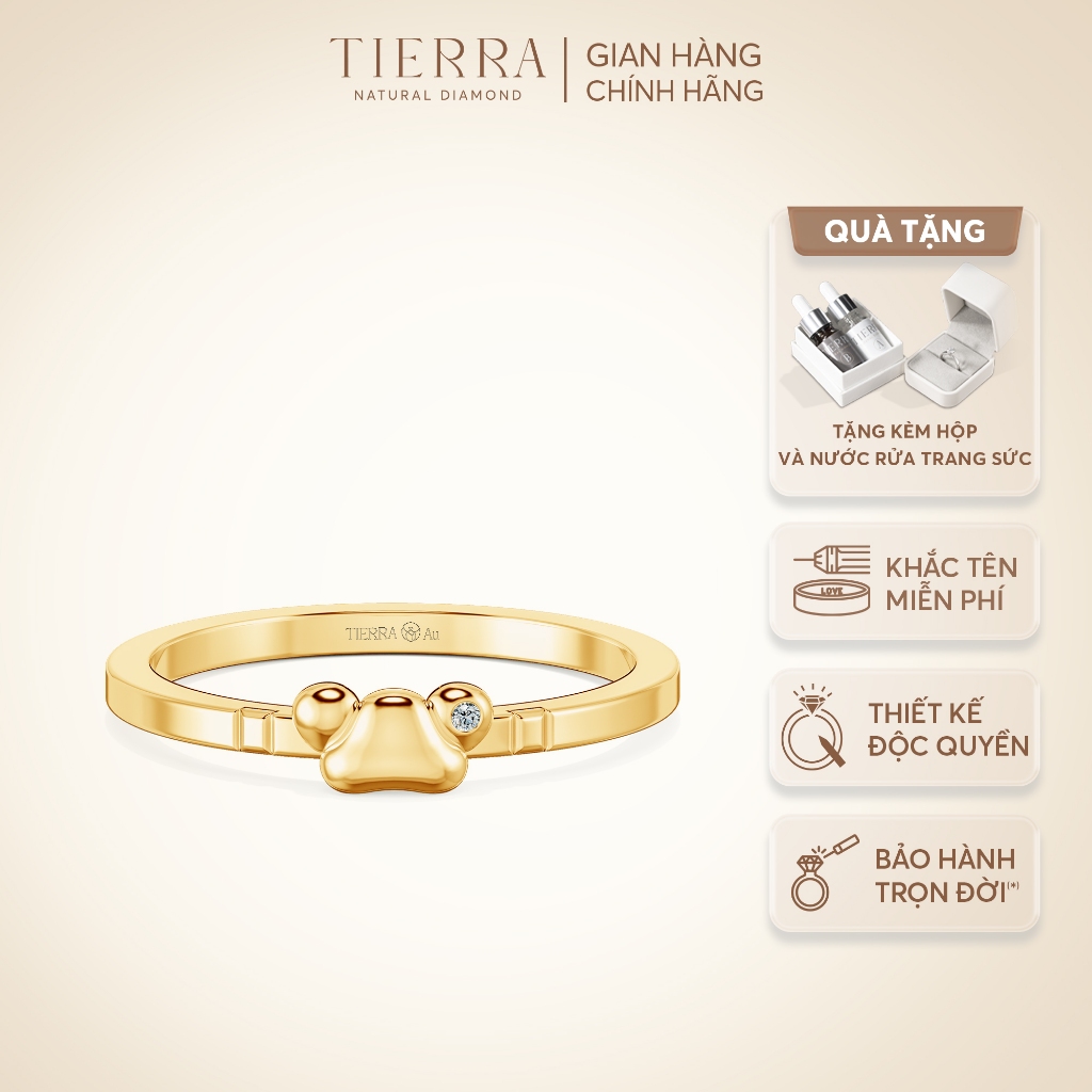 [CHAT TRƯỚC KHI ĐẶT] Nhẫn Thời Trang Mini Teddy Huggie Tierra FNN5106 Mặt Gấu Đáng Yêu, Phụ Kiện Trang Sức Nữ