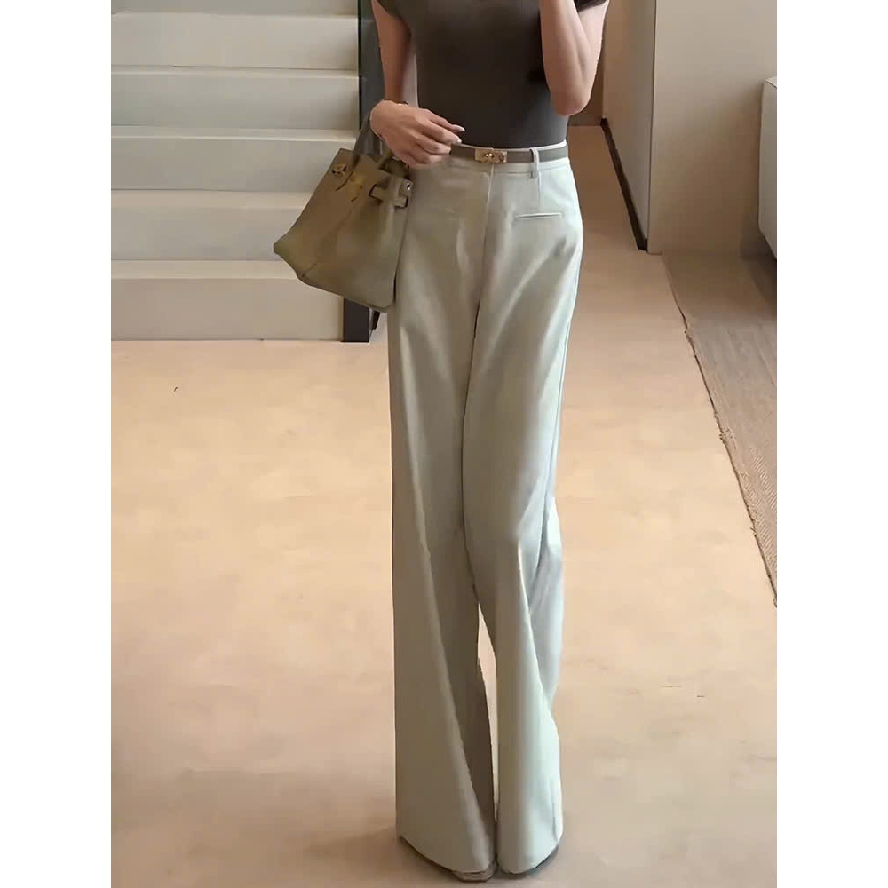 O.urs| Wide-leg Pant - Quần ống suông công sở - thanh lịch ( Màu kaki be đậm )