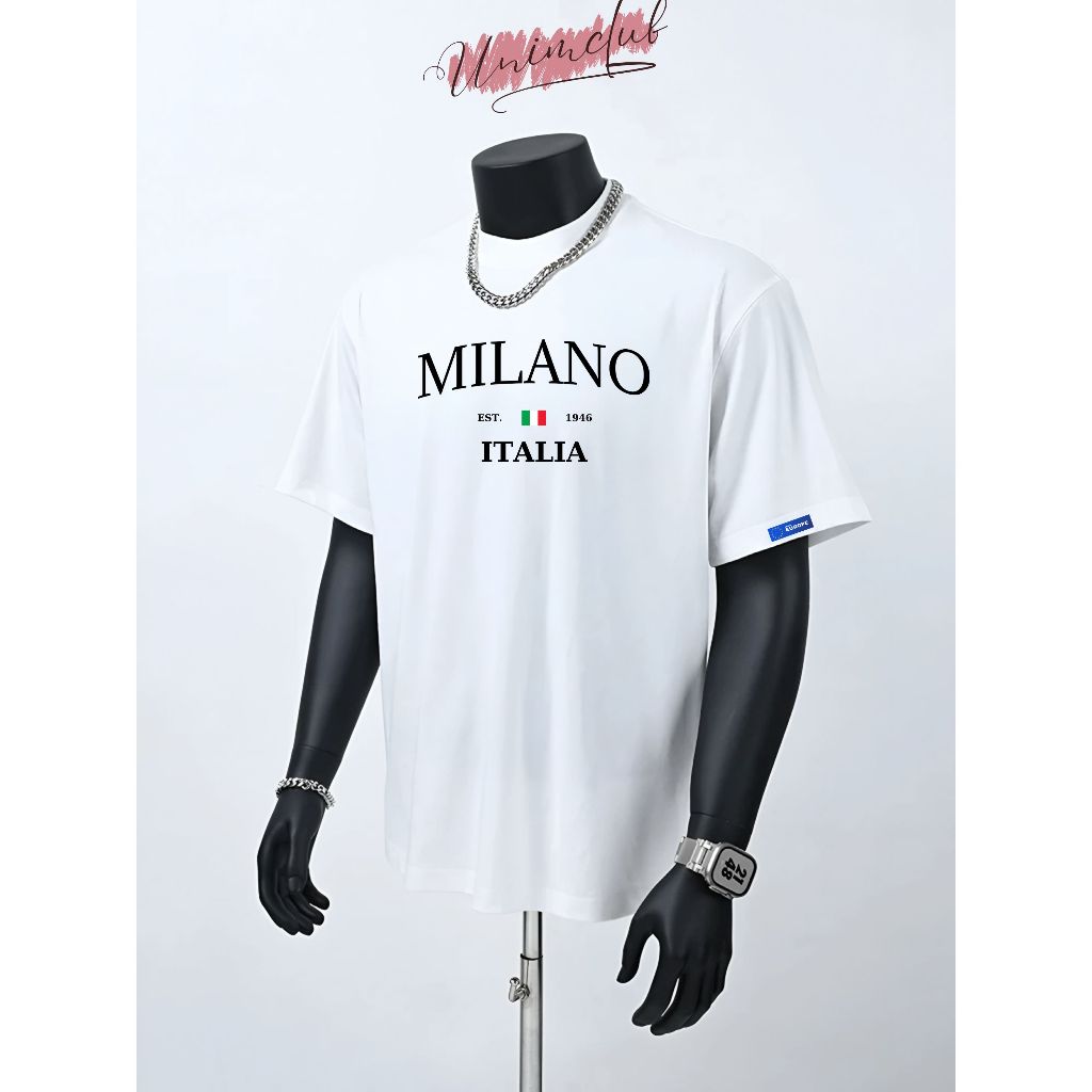 Áo Thun Graphic City Milan Form Boxy Nam Nữ Cổ Tròn Unim Store Phong Cách Streetwear Vải Cotton 250gsm ATPR
