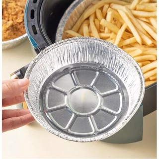 Combo 150 khay giấy bạc lót nồi chiên không dầu 18cm chống dính tiện lợi dùng nướng tặng kèm 10 khay