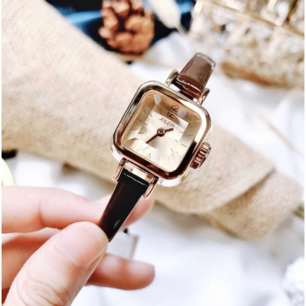 Đồng hồ nữ JA-496C Julius Hàn Quốc Dây Da (Nâu)