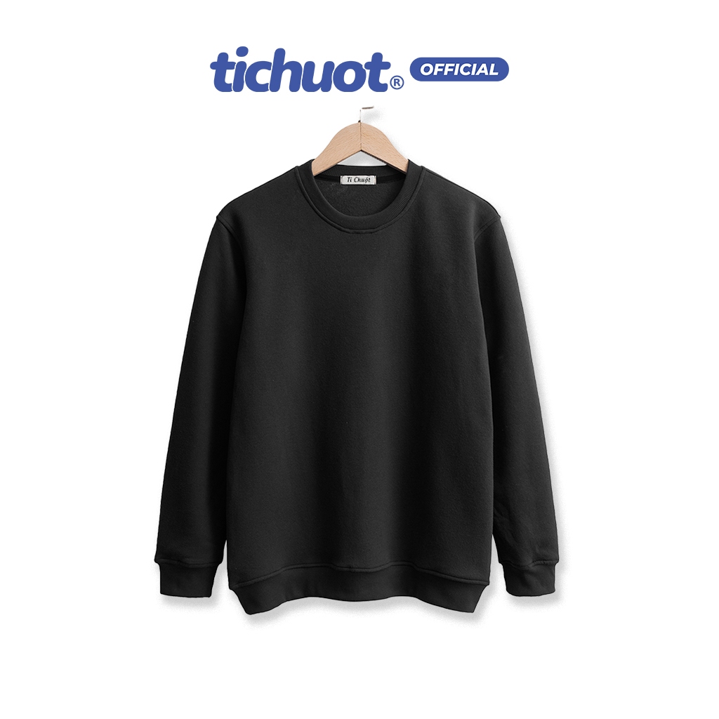 Áo sweater trơn nam nữ form rộng, áo tay dài unisex, áo sweater basic nỉ bông dày