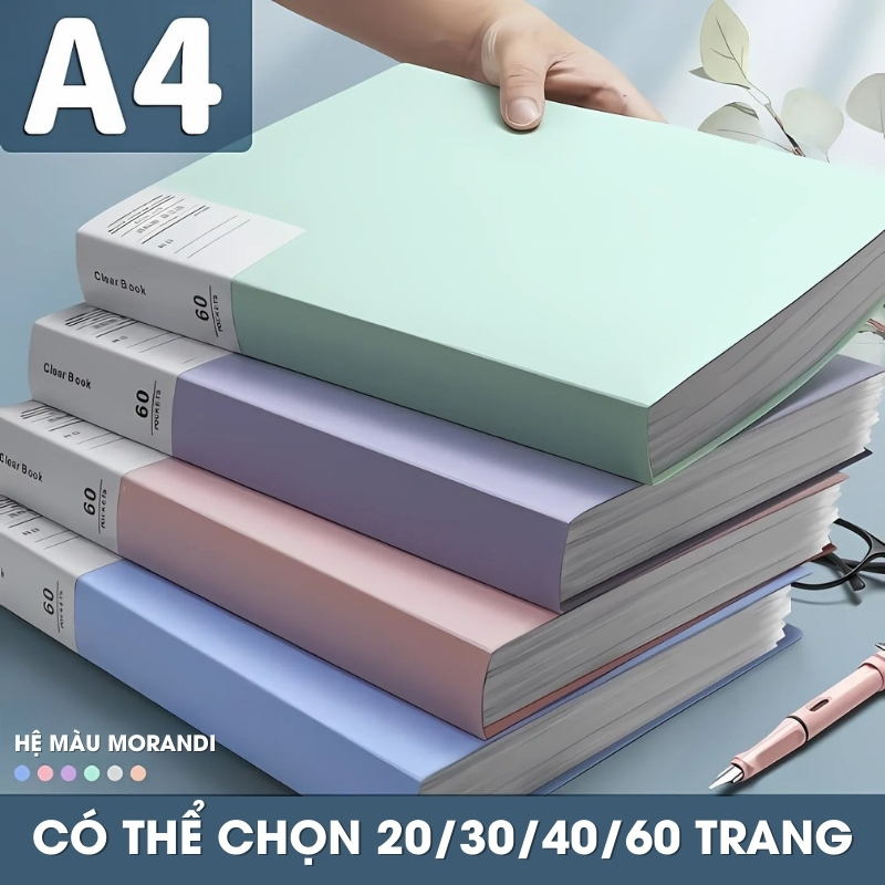 Tệp Đựng Tài Liệu A4 Nhiều Ngăn – Hộp File Lá 30 Túi 60 Túi Nhựa Tiện Dụng Cho Học Sinh, Sinh Viên