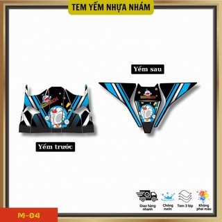 Combo trước sau tem yếm nhựa nhám xe Vario 125 đời (2023-2025) trang trí yếm xe - Bộ 2