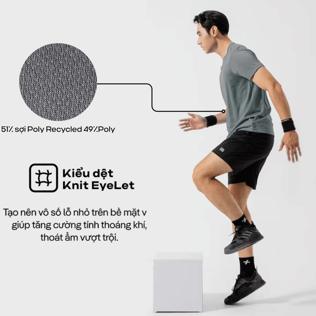 Áo thể thao nam Coolmate Basics màu xanh