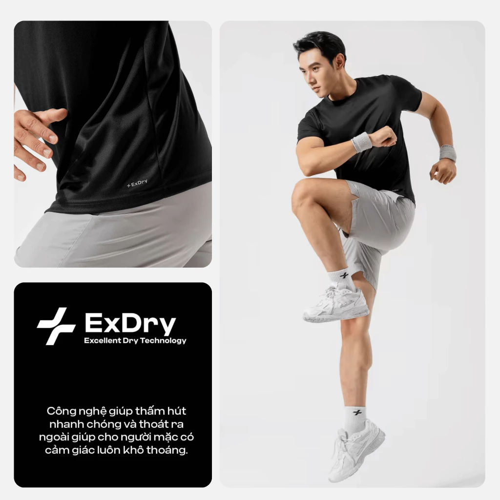 Áo thể thao nam Coolmate Basics màu đen