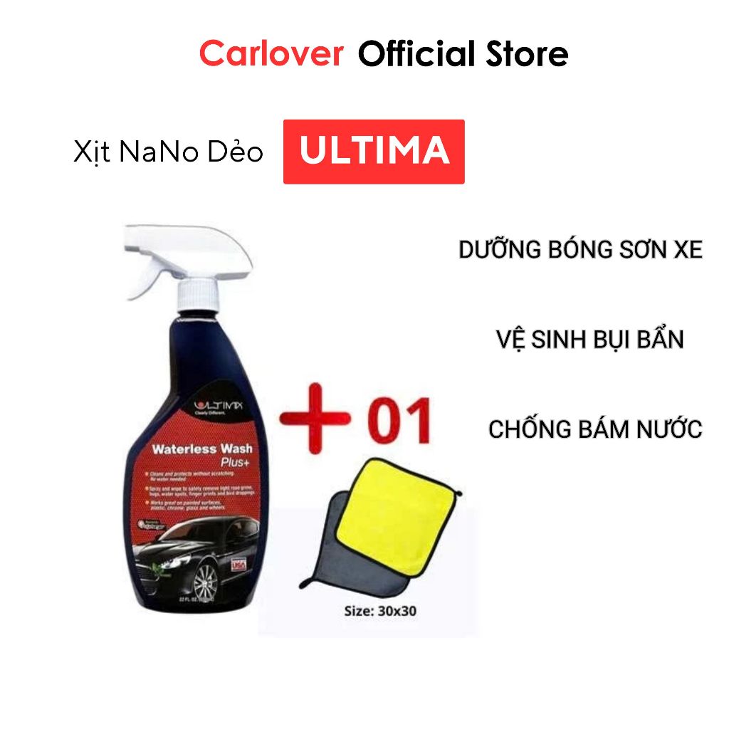 Chai Xịt Nano Dẻo UlTIMA Chính Hãng Dùng Vệ Sinh Kính Xe Ô Tô, Phủ Bóng Sơn Sau Khi Vệ Sinh - 650ml