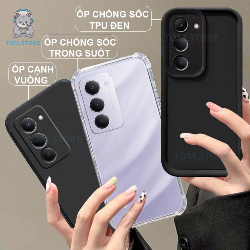 Ốp lưng Xiaomi Redmi 15 4G / Redmi 15 5G chống sốc đen,chống trơn trượt,viền vuông, trong suốt silicon
