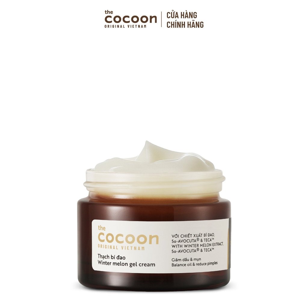 [MUA 2 GIẢM 40%] Combo Thạch bí đao (Kem dưỡng) và Mặt nạ bí đao Cấp ẩm & Ngừa mụn Cocoon 30ml