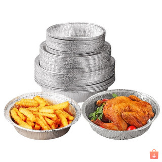 Combo 150 khay giấy bạc 24cm dùng một lần lót lò nướng nồi chiên không dầu tiện lợi tặng kèm 10 khay