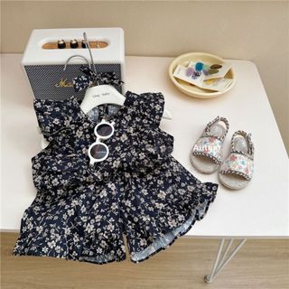 Đồ Bộ Bé Gái, Sét Cho Bé Gái Thiết Kế Hoa Nhí Dễ Thương Chất Liệu Cotton Mềm Mại