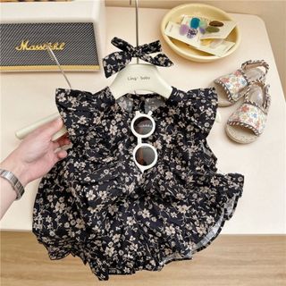 Đồ Bộ Bé Gái, Sét Cho Bé Gái Thiết Kế Hoa Nhí Dễ Thương Chất Liệu Cotton Mềm Mại