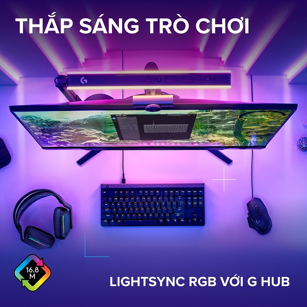 Bàn phím Gaming có dây Low profile Logitech G515 TKL - LIGHTSYNC RGB, Keycaps PBT | BigBuy360 - bigbuy360.vn