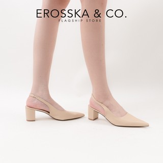 Giày cao gót Erosska thời trang mũi nhọn phối dây hở gót cao 5cm ver 2 - EH015