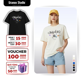Áo Phông Local Brand URANOX Oversize 250GSM WE ARE HERE Unisex Form Rộng Cotton Cao Cấp M10