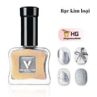 Gel Loang Kim Loại VINIMAY | Metal Blooming Liquid 5 Màu Ánh Kim | Thegioinail666