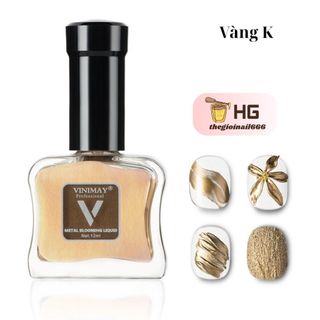 Gel Loang Kim Loại VINIMAY | Metal Blooming Liquid 5 Màu Ánh Kim | Thegioinail666