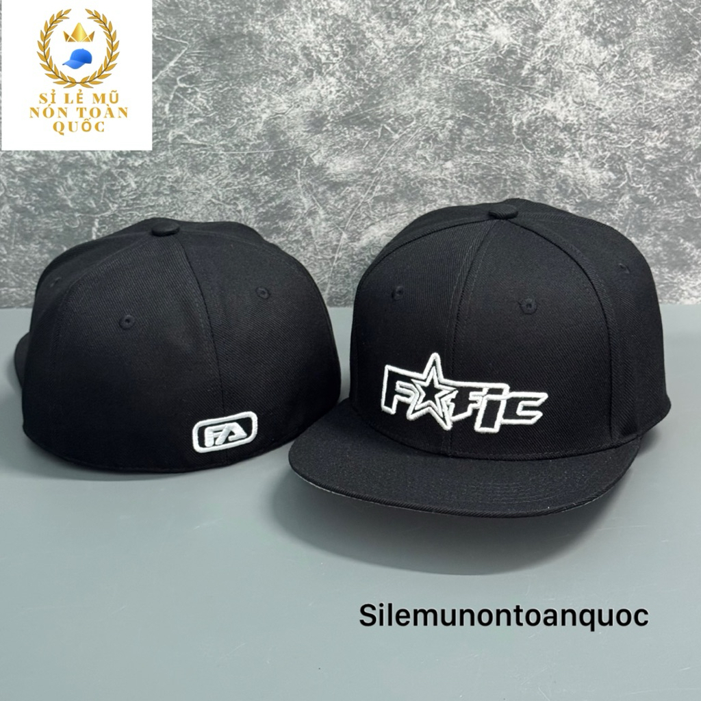 Mũ kết snapback cao cấp nam nữ - Nón hiphop bít đuôi thêu fatic sao thời trang mang ngược siêu ngầu