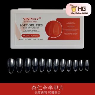 Hộp 552 Tip Móng Giả Siêu Mỏng VINIMAY | Không Cần Dũa | Dùng Được Cả Móng Full & Nửa Móng | 7 Kiểu Dáng