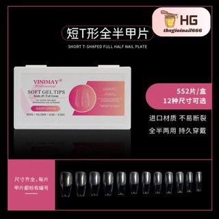 Hộp 552 Tip Móng Giả Siêu Mỏng VINIMAY | Không Cần Dũa | Dùng Được Cả Móng Full & Nửa Móng | 7 Kiểu Dáng