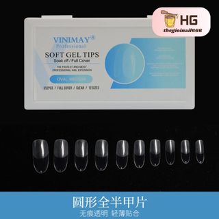 Hộp 552 Tip Móng Giả Siêu Mỏng VINIMAY | Không Cần Dũa | Dùng Được Cả Móng Full & Nửa Móng | 7 Kiểu Dáng