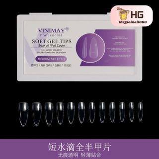 Hộp 552 Tip Móng Giả Siêu Mỏng VINIMAY | Không Cần Dũa | Dùng Được Cả Móng Full & Nửa Móng | 7 Kiểu Dáng