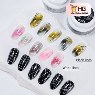 Gel Vẽ Nail Dạng Tơ VINIMAY Spider Gel | Không Cần Lau, Tạo Đường Kẻ Nghệ Thuật – Màu Đen & Trắng