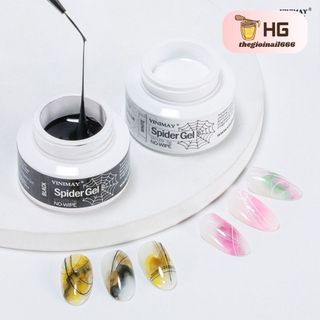 Gel Vẽ Nail Dạng Tơ VINIMAY Spider Gel | Không Cần Lau, Tạo Đường Kẻ Nghệ Thuật – Màu Đen & Trắng