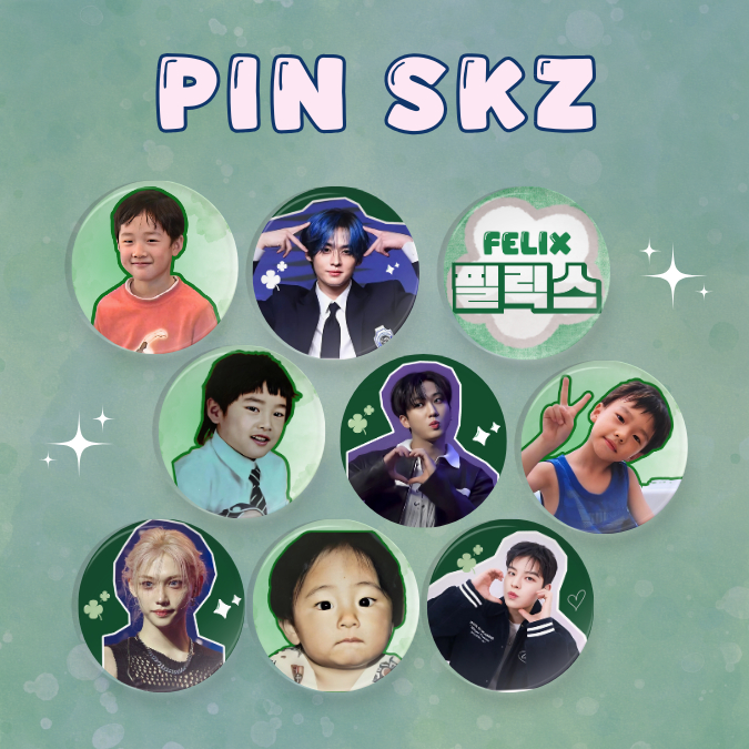 [PIN SKZ] - Huy hiệu SKZ size 3.2cm có in theo yêu cầu - bubulee ...