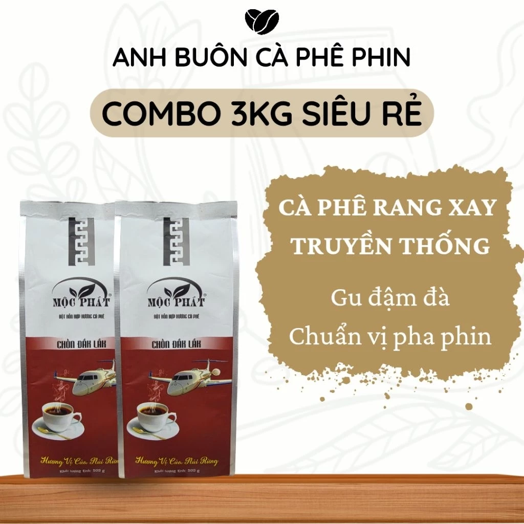 Cà phê chồn Đắk Lắk pha phin đậm đà số 1 cà phê truyền thống, cà phê nguyên chất đậm vị 3kg - Anh buôn cà phê
