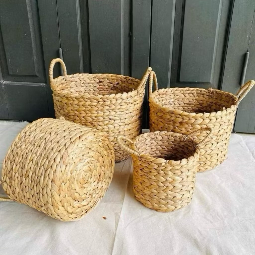 Giỏ lục bình đựng các loại vật dụng ,trang trí nhà cửa , giỏ đựng đồ đa năng , giỏ quần áo , giỏ cói,…