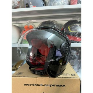 Mũ 3/4 Đen bóng,kính ngắn hàng nhập theo xe vario,scoppy từ Indonesia mầu đen bóng mới phù hợp cả nam và nữ size L