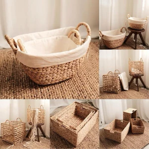 Giỏ lục bình dáng thuyền đựng đồ , decor trang trí nhà cửa