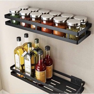 Giá Đựng Gia Vị Nhà Bếp Dán Tường Không Cần Khoan Đục Bằng Thép Không Rỉ,Kệ Đựng Gia Vị Nhà Bếp