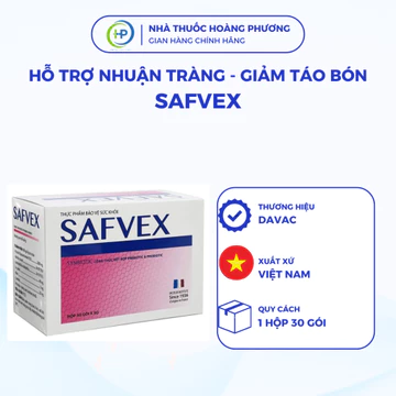 ✅[Chính hãng] SAFVEX giúp bổ sung chất xơ và vi khuẩn có ích hỗ trợ nhuận tràng, giúp giảm tình trạng táo bón